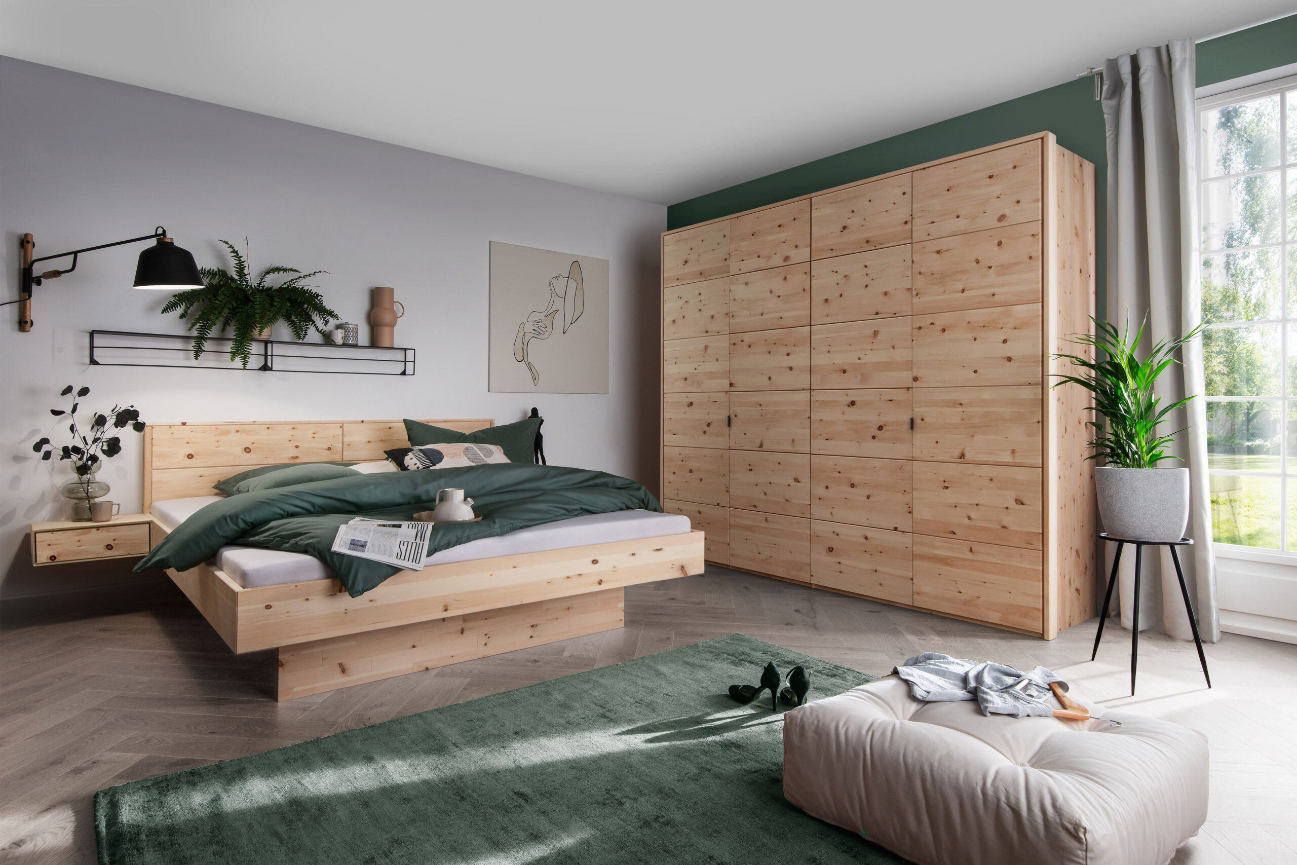 Zirbe Von Nature Living - Schlafzimmer-Set 4-Teilig Zirbenholz in Schlafzimmer Aus Zirbenholz