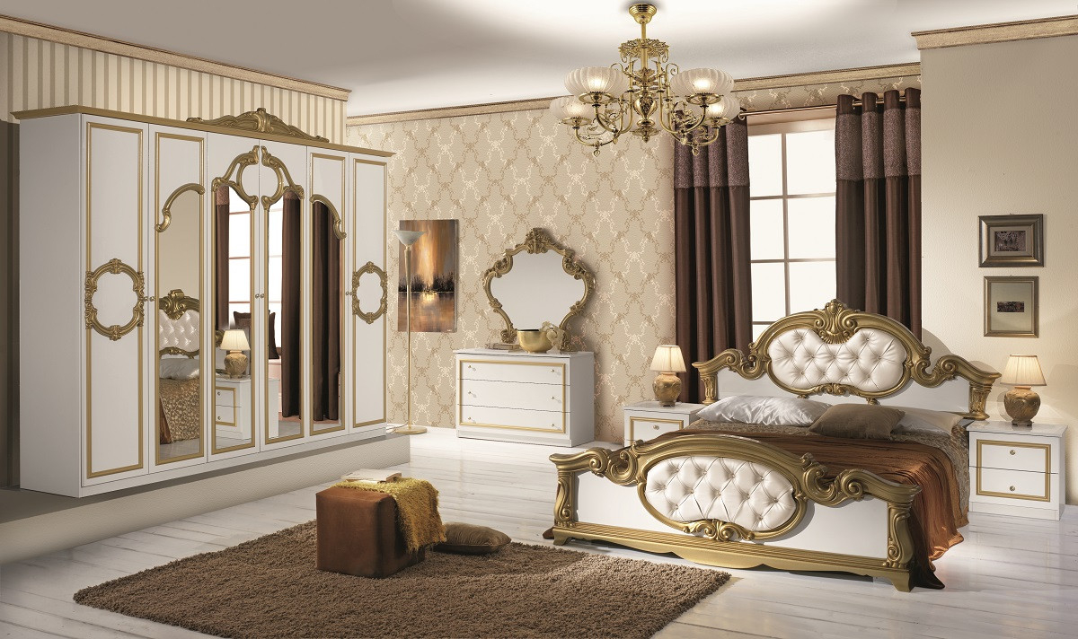 Top Barock Schlafzimmer In Weiss Gold Online Kaufen inside Schlafzimmer Gold